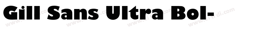 Gill Sans Ultra Bol字体转换